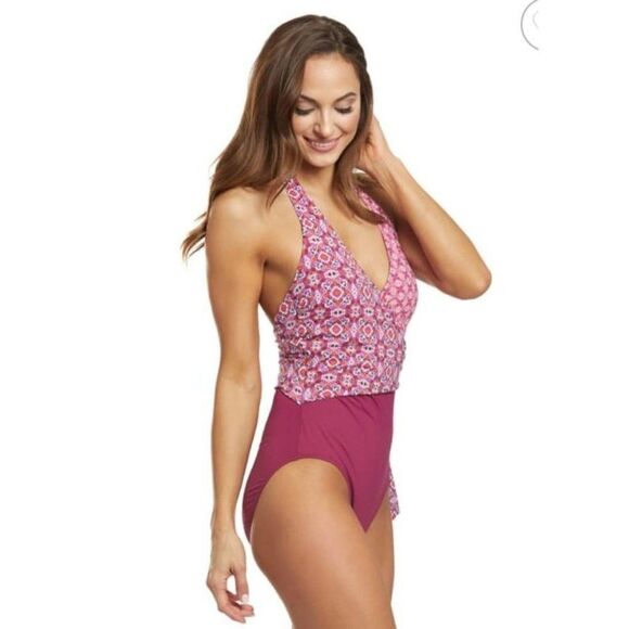 Ralph Lauren Women's Slimming Print Wrap One-PieceBathing Suits Size 10 & 4 avai - Picture 6 of 9